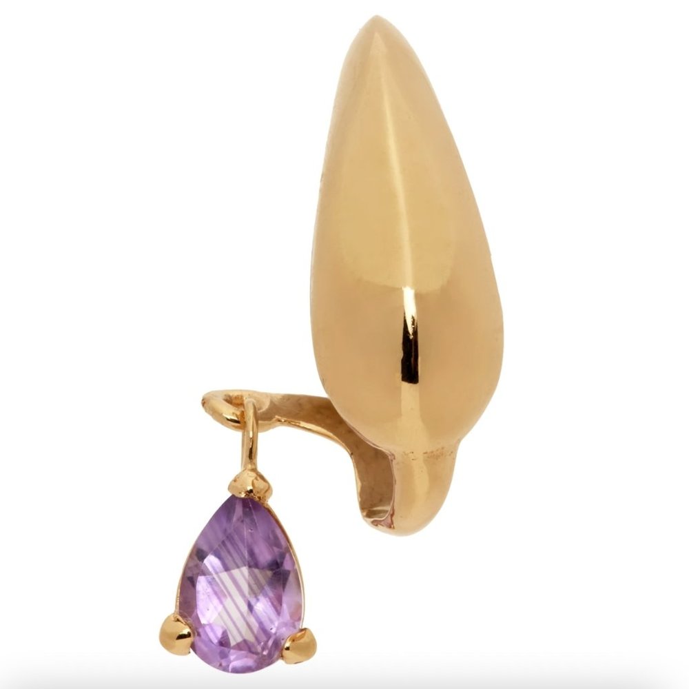 ALAN CROCETTI Gold Raptor Drop Earring BNWT